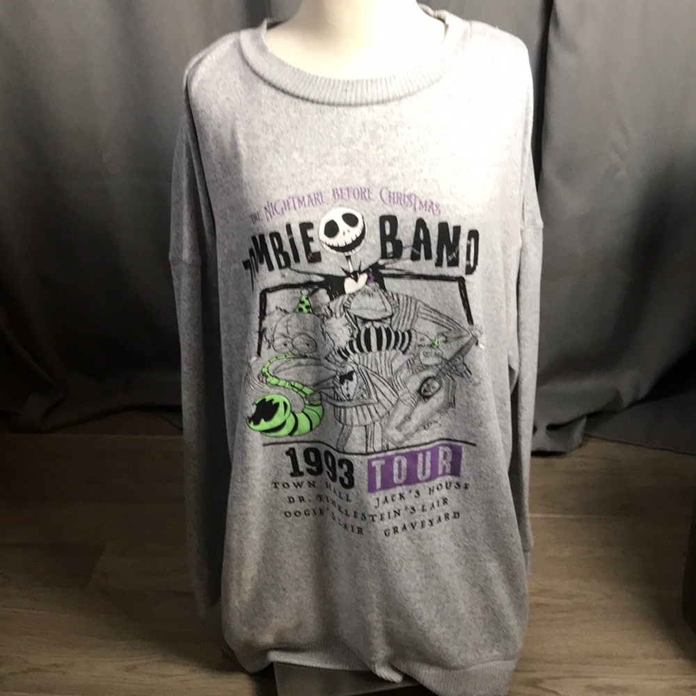 ZOMBIE BAND SWEATER SZ XL NIGHTMARE BEFORE CHRISTMAS TIM BURTON Disney